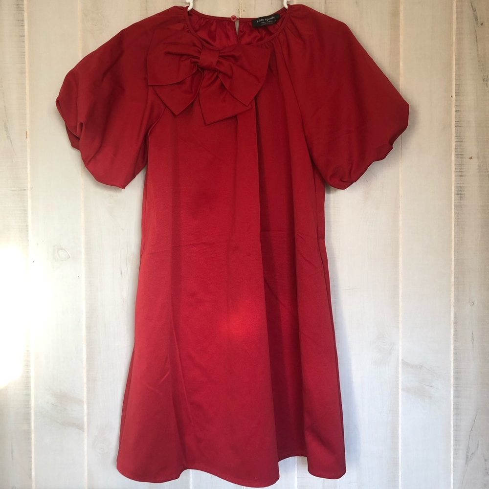 Kate Spade Dorothy Red Dress with Bow Detail